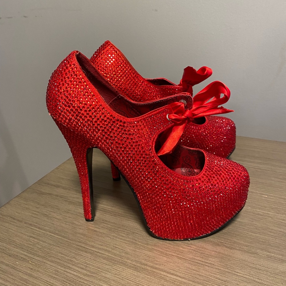 Red Bordello Teeze Stilettos